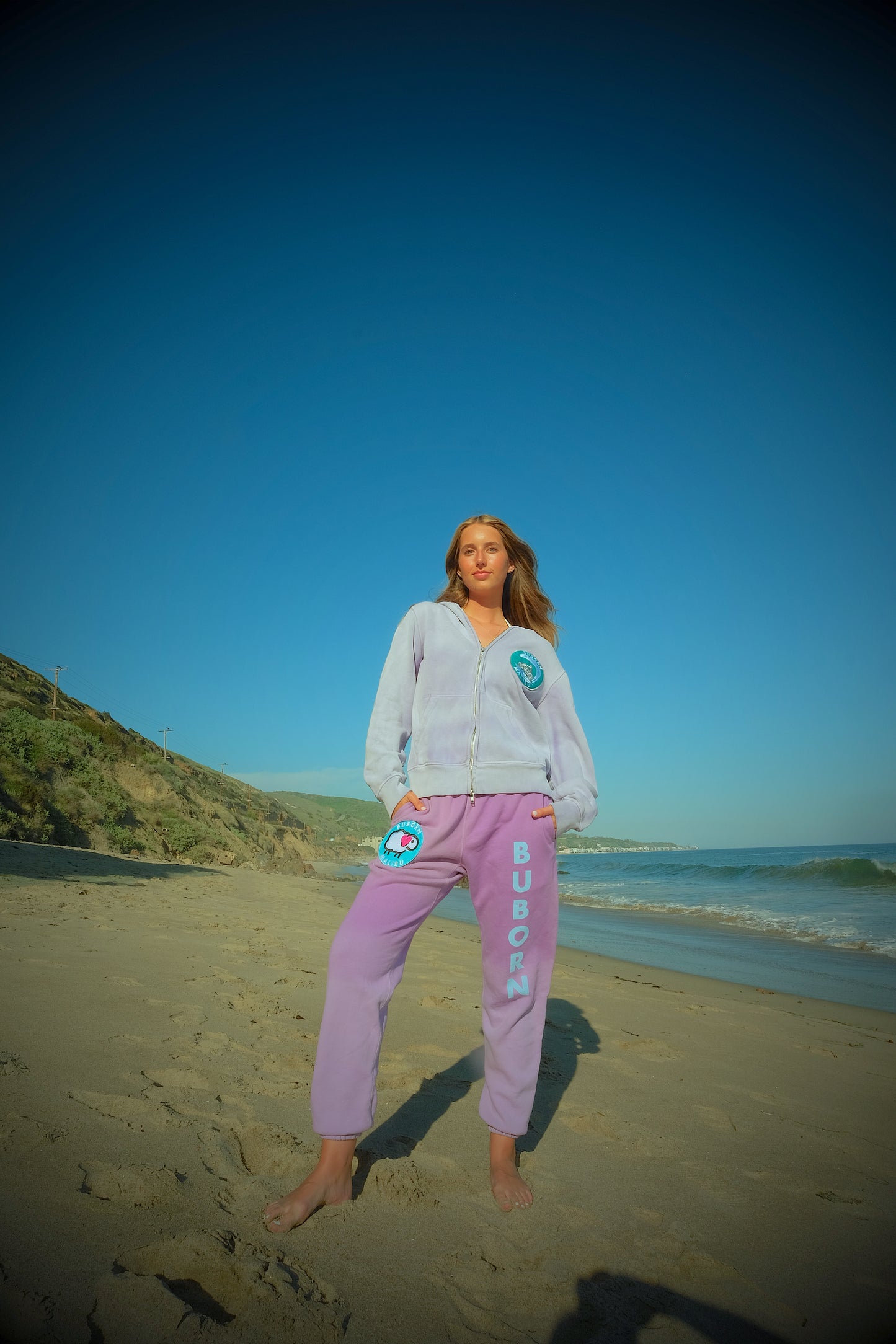 Love Patch Sweatpants in Amethyst